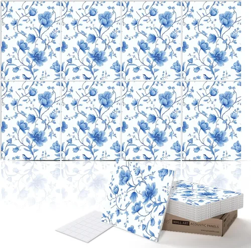 Vista 25 de PINWELIFE® Paneles acústicos de arte de pared, paneles absorbentes a prueba de sonido, para el hogar y la oficina, amortiguación decorativa