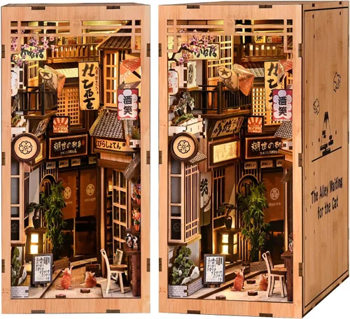Vista 10 de Kit de casa en miniatura para adultos y adolescentes, decoración de casa pequeña con interruptor táctil, rompecabezas de madera 3D, regalo