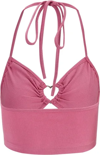 Vista 2 de MakeMeChic Vestido largo de verano con cuello en V profundo y abertura en la espalda abierta para mujer