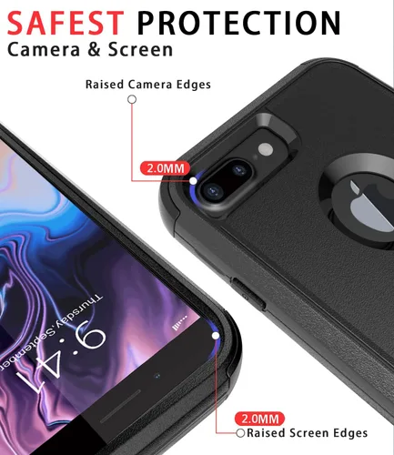 Vista 3 de Diverbox Funda [A prueba de golpes] [A prueba de caídas] [A prueba de polvo], Cubierta de protección resistente para teléfono para Apple iPhone 8