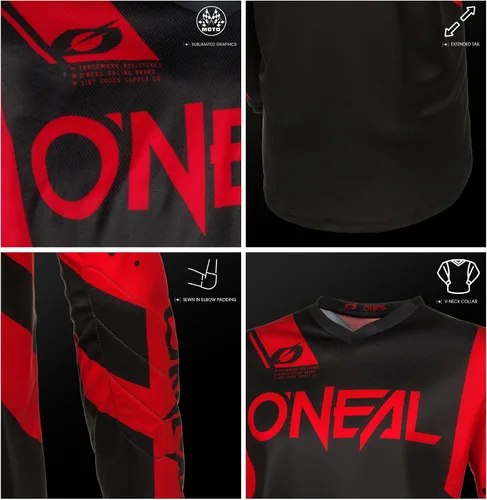 Vista 17 de O'NEAL Element V.24 Jersey Racewear Hombre Negro/Neón S