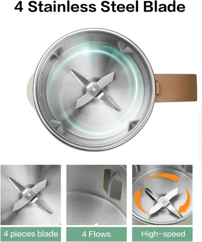 Vista 7 de MOKKOM Máquina automática de leche de nueces, máquina de leche de soja de 20 onzas, almendra casera, avena, coco, soja, leche a base de plantas