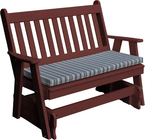Vista 7 de Furniture Barn USA Planeador inglés tradicional polivinílico de 4 pies, azul Aruba Azul (Aruba Blue)