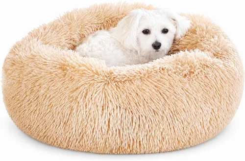Vista 7 de Whiskers & Friends Cama para Gatos, Camas para Gatos de Interior Lavables, Cama Ortopédica Suave Esponjosa Redonda Calmante para Mascotas