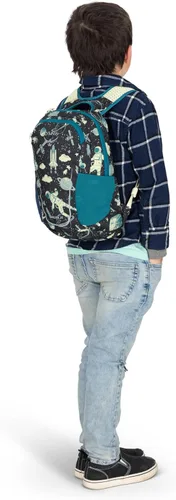 Vista 9 de Osprey Daylite Jr. - Mochila para niños y viajes, estampado espacial y azul antiguo