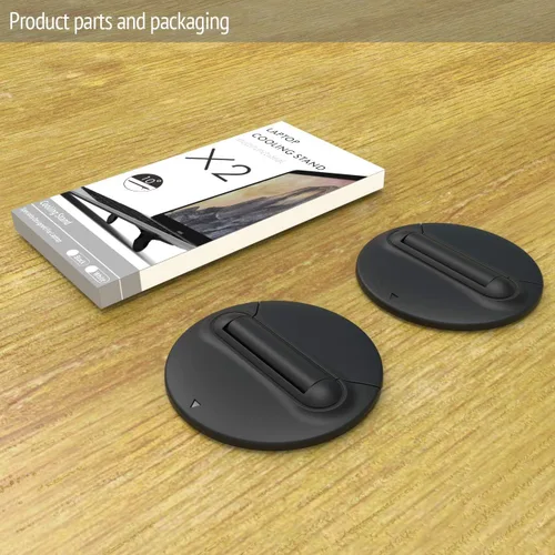 Vista 8 de Soporte invisible portátil para laptop, elevador plegable para portátiles
