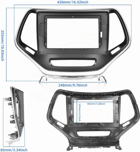 Vista 2 de para Jeep Cherokee 2013-2018, en el kit de montaje de marco de instalación