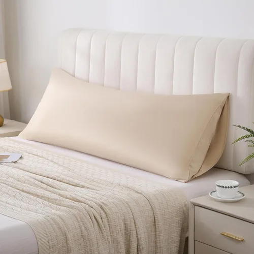 Vista 2 de Leeden - Funda de almohada corporal 100% algodón, 800 hilos, 21x54, funda de almohada corporal suave y transpirable larga para adultos y mujeres