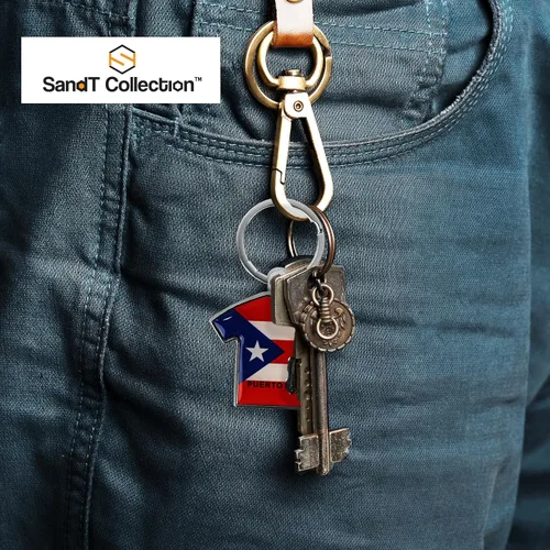 Vista 2 de Abrebotellas Puerto Rico Llavero Puertorriqueño Novedad Abrelatas, camisa