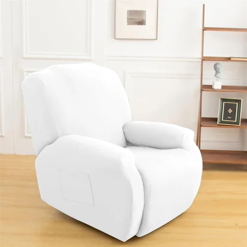 Vista 31 de LazyBoy - Funda para sillón reclinable, color liso, 4 piezas, fundas protectoras de muebles para sillón reclinable con bolsillo, funda para sofá