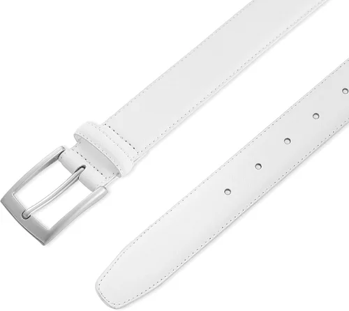 Vista 5 de MILORDE Cinturón de vestir de cuero genuino para hombre, hecho a mano, 100% cuero de vaca, diseños clásicos y modernos para trabajo, negocios y uso