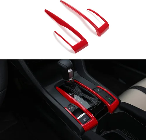 Vista 9 de Thenice Moldes de maletero de cambio de marchas CVT para Honda Civic 2016 Fibra de carbono