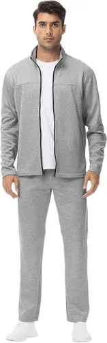Vista 2 de YSENTO - Chándal para hombre, 2 piezas, chaqueta y pantalones, cremallera completa