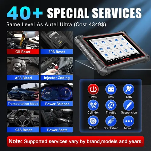 Vista 5 de Autel Scanner MaxiPro MP900-TS, versión TPMS de MP900 y MP900BT herramienta de escaneo bidireccional, herramienta de codificación ECU misma que