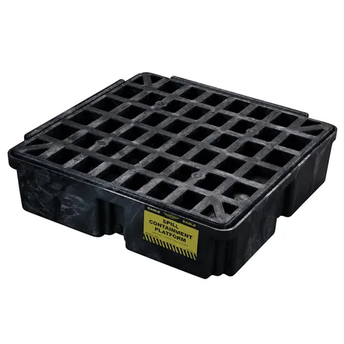 Vista 20 de Eagle Plataforma modular para derrames de un tambor, 26.25"x26"x6.5", sumidero de 15 galones, bandeja de contención de capacidad de carga de 2,000