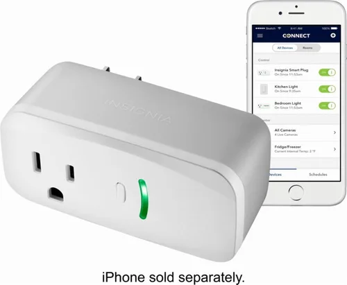 Vista 2 de Insignia Enchufe inteligente Wi-Fi con medidor de potencia - Blanco - Modelo NS-SP1XM8
