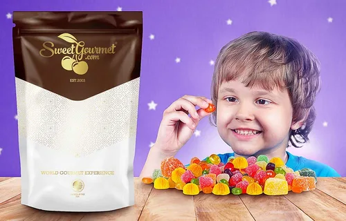 Vista 3 de SweetGourmet Jelly Giant Gum Drops Candy 1 libra