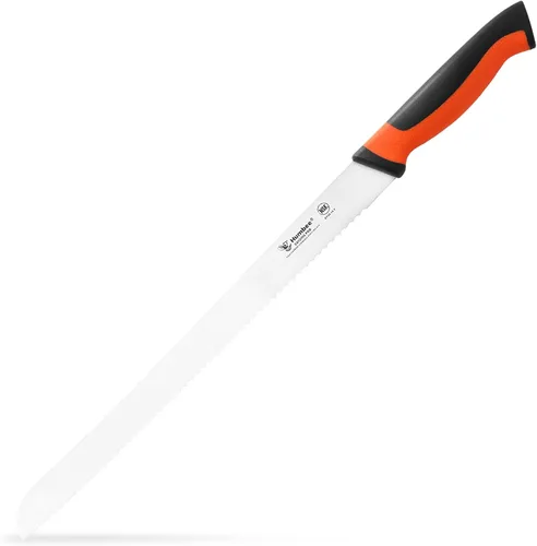 Vista 10 de Cuchillo de pan dentado de 10 pulgadas, cuchillo de hoja de acero inoxidable de alto carbono premium para pan con mango ergonómico, certificado NSF