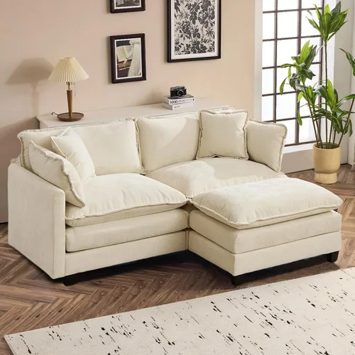 Vista 136 de SoarFlash Sofá modula, de felpilla, posición de en medio, beige