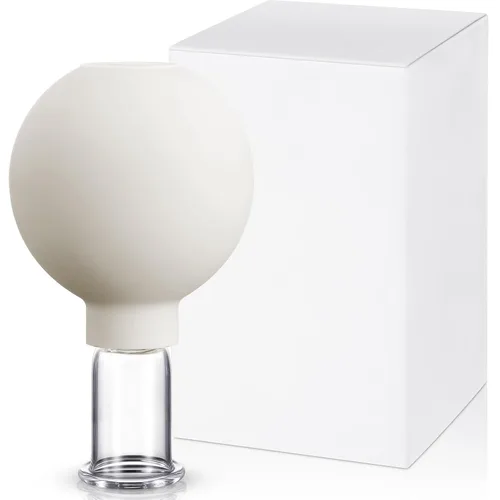 Vista 32 de Nuanchu Taza de ventosas faciales de vidrio, taza de silicona para masaje, succión al vacío, para cuerpo, cara, pierna, brazo, espalda, hombro, Negro