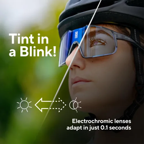 Vista 5 de CHAMELO Falcon Smart Sports Sunglasses with Instant Automatic Tint Adjustment, Solar-Powered, IP68 Waterproof