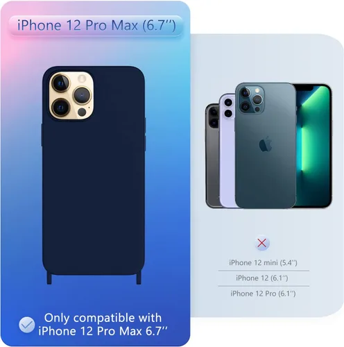 Vista 265 de Funda compatible con iPhone 8 Plus, iPhone 7 Plus/6 Plus/6S Plus con cordón, funda cruzada para iPhone con correa ajustable de silicona para iPhone
