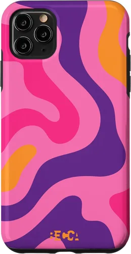 Vista 13 de Retro Liquid Swirl Groovy Abstract Pattern Wave Purple Phone Case for iPhone 17