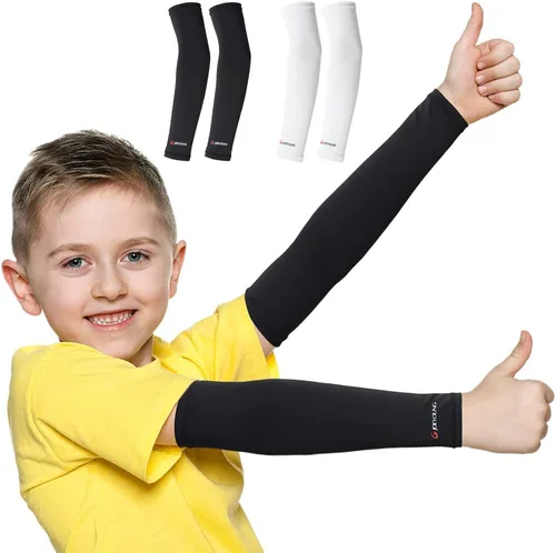 Vista 14 de JOEYOUNG Mangas de brazo para niños (4-9 años), mangas solares para fútbol, baloncesto, disfraz para fiesta, protección UV, manga refrescante