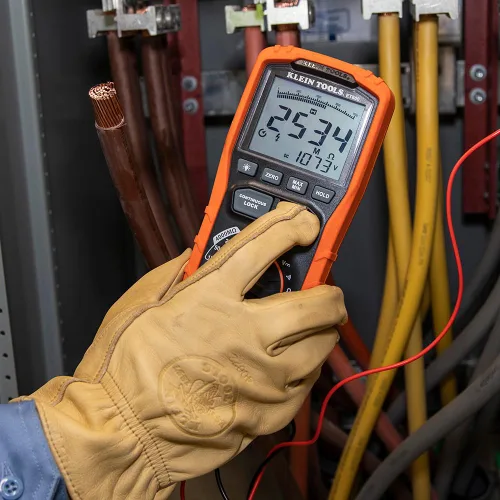 Vista 7 de Klein Tools ET600 Multímetro, Probador de Aislamiento Megohmímetro, Resistencia de 4000 Ohms, 125V/250V/500V/1000V, Multímetro Automático de Rango