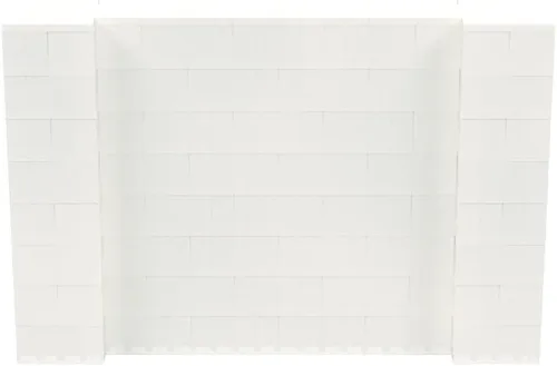 Vista 118 de EverBlock Kit de pared de 5 x 4 pies Bloques de construcción modulares Sistema de pared para edificios, pantallas y estructuras Divisor