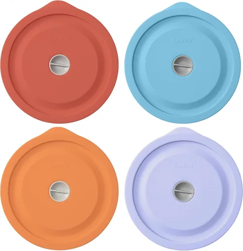 Vista 18 de Tapas de repuesto para Pyrex 7200-PC de 2 tazas, tapa de cobertura de almacenamiento redonda de silicona para tazón de vidrio Anchor Hocking Beige 4