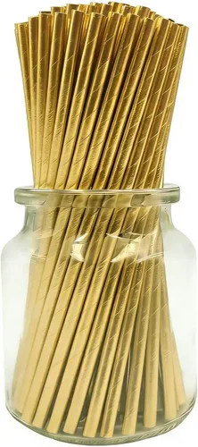 Vista 9 de Pajitas biodegradables de papel a rayas rojas de 7.75 pulgadas, caja de 100 popotes ecológicos de Navidad rojos y blancos perfectos para beber