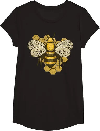 Vista 6 de Retro Beekeeper Beekeeper Honey Bumblebee Vintage Saves Bees T-Shirt Asphalt Grey