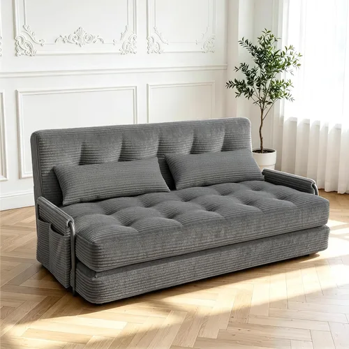 Vista 11 de Kullavik Sofá cama futón,Sofá cama convertible,Sofás deshuesados plegables Beige