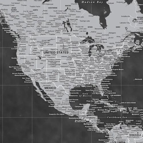 Vista 7 de HolyCowCanvas Personalizado Mapa Mundial con Alfileres Gris en Lienzo, 3 Tamaños, Marca Viajes, Tablero de Mapa Mundial con Alfileres, Mejor Regalo