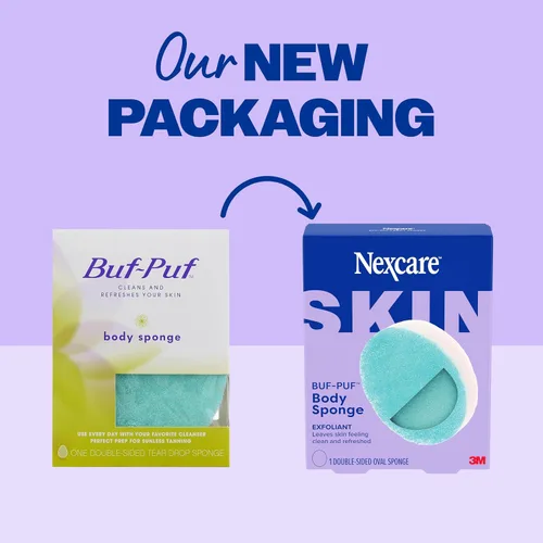 Vista 11 de Buf-Puf Esponja corporal, esponja de baño, desarrollada por dermatólogos, limpia la piel de la suciedad y el exceso de aceite, reutilizable