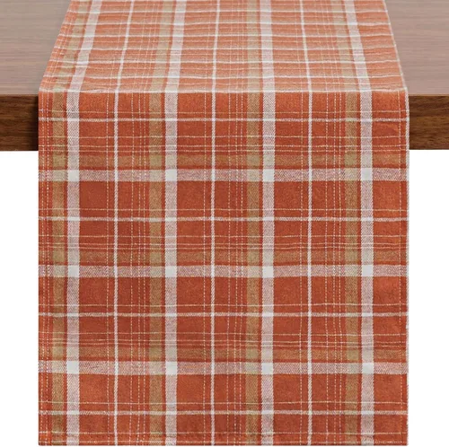 Vista 16 de Softalker Camino de mesa de tartán de Navidad a cuadros, color verde, resistente a las manchas, lavable, decoración de mesa de invierno para Verde