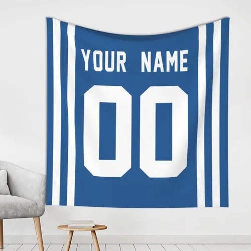Vista 9 de Tapiz personalizado de fútbol americano personalizado con cualquier nombre, tapiz de 59 x 59 pulgadas, para colgar en la pared, gimnasio, deportes