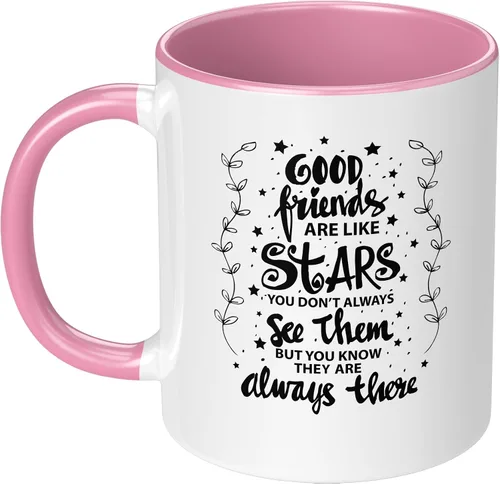 Vista 10 de Good Friends are Like Stars You Don't Always See Them but Know They Always There - Taza de café de cerámica con tema de la amistad, regalo