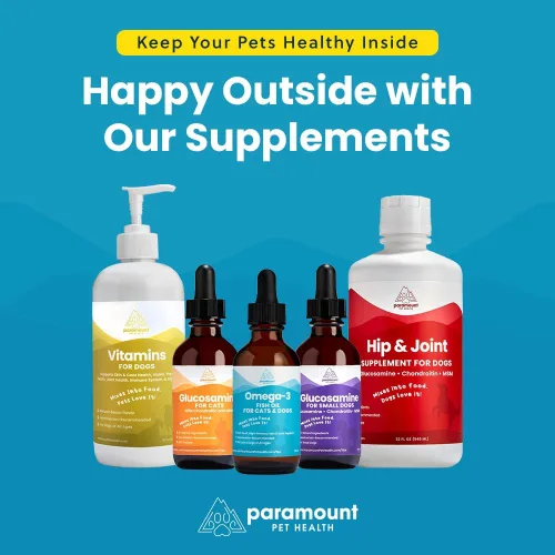 Vista 2 de Paramount Pet Health Glucosamina totalmente natural para perros – 260 mg de glucosamina para perros pequeños – Suplemento líquido