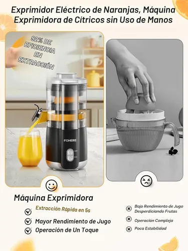 Vista 6 de Exprimidor eléctrico de cítricos FOHERE para naranja y limón