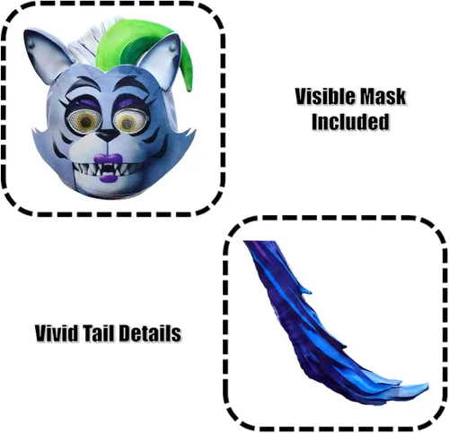 Vista 5 de Disfraz de juego de terror para niños, conjunto de overol de cosplay de Halloween de 6 a 10 años