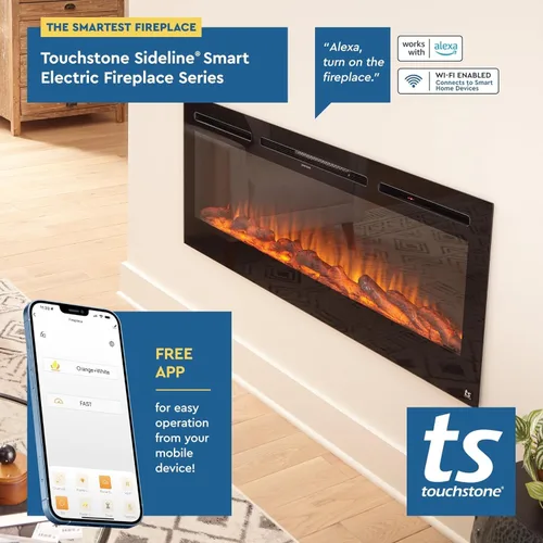 Vista 16 de Touchstone Sideline - Chimenea eléctrica empotrable