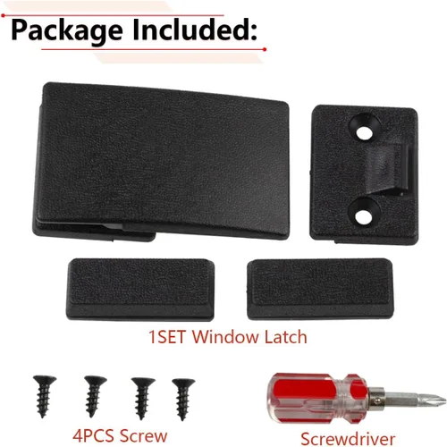 Vista 3 de RLB-HILON Cerradura de pestillo y pestillo de ventana corrediza trasera compatible con camioneta Nissan D21 Hardbody de 1986 a 1994, para camioneta