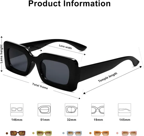 Vista 4 de SOJOS Trendy Sunglasses for Women and Men