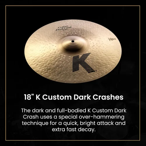 Vista 5 de Avedis Zildjian Company K Custom Dark - Paquete de platillos (4 piezas)