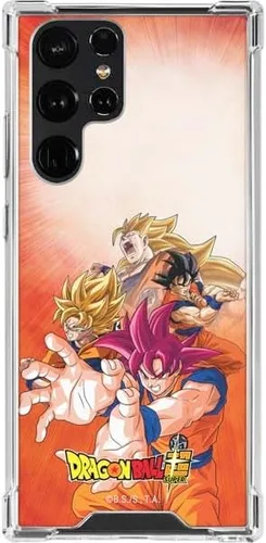 Vista 9 de Skinit Funda transparente compatible con Galaxy S23 Ultra, diseño oficial de Dragon Ball Super Goku