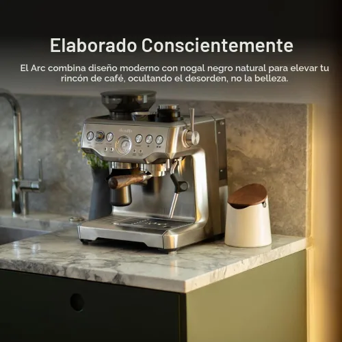 Vista 3 de Crema Coffee Products Caja de Golpe Arc Capacidad para 12–16 pastillas de espresso Construcción duradera resistente a las manchas con base