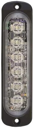 Vista 3 de Buyers Products 8891910 Luz estroboscópica LED, ámbar, 6 LED, 9 patrones de flash, luz montada vertical para camiones y remolques, luces