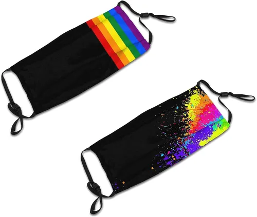 Vista 4 de 6 cubrebocas lavables con pendientes ajustables, pasamontañas, bozal, unisex